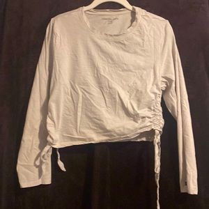 Tan/White thin long sleeve top